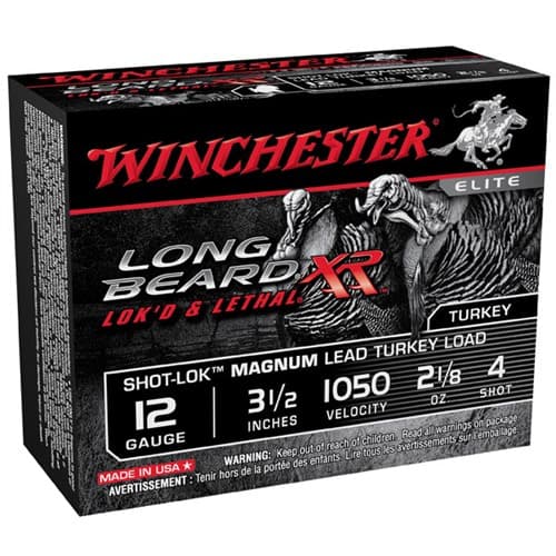 Winchester, Long Beard Xr, 12 Gauge, Lead Shot Size 4, 930 Grain, 10 Rounds