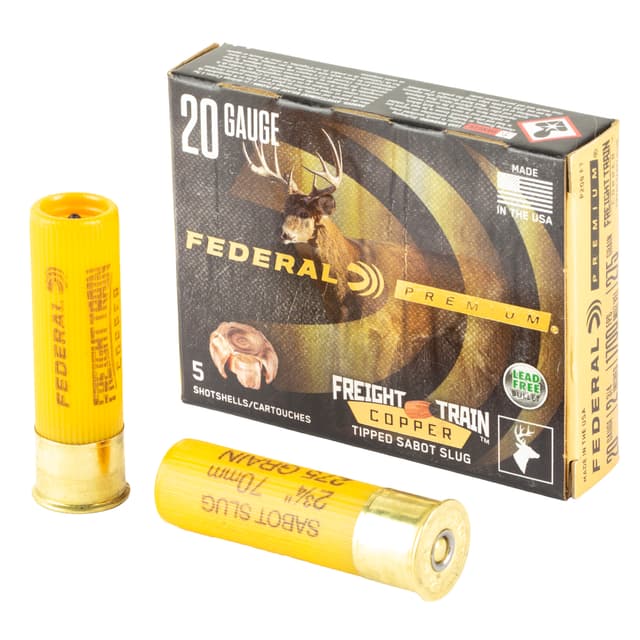 Federal P208FT Premium Freight Train 20Gauge 2.75" SlugShot 5 Per Box/10 Case