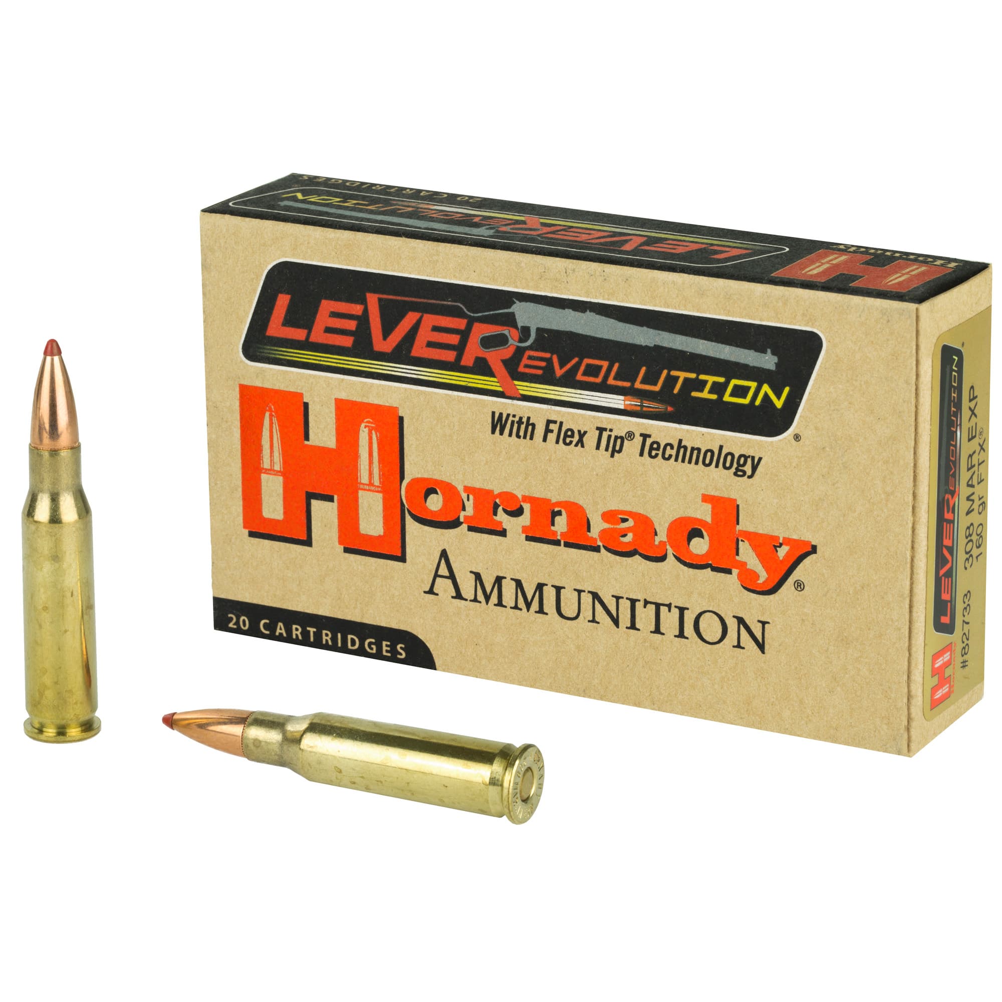 Hornady LEVERevolution 308 Marlin Express Flex Tip Expanding 160 Grain 20 Rounds