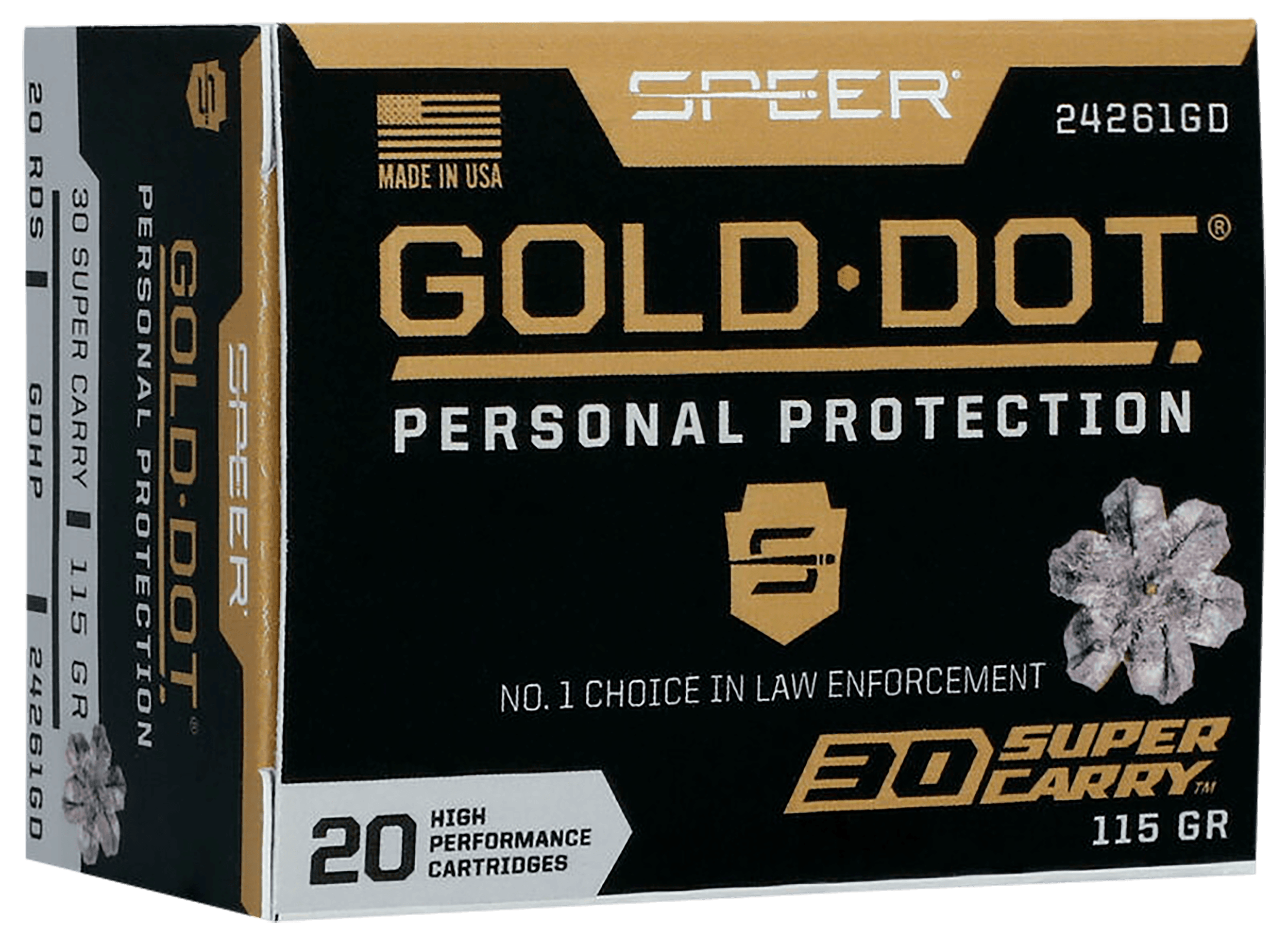 Speer Gold Dot 30 Super Carry Hollow Point 115 Grain 20 Rounds