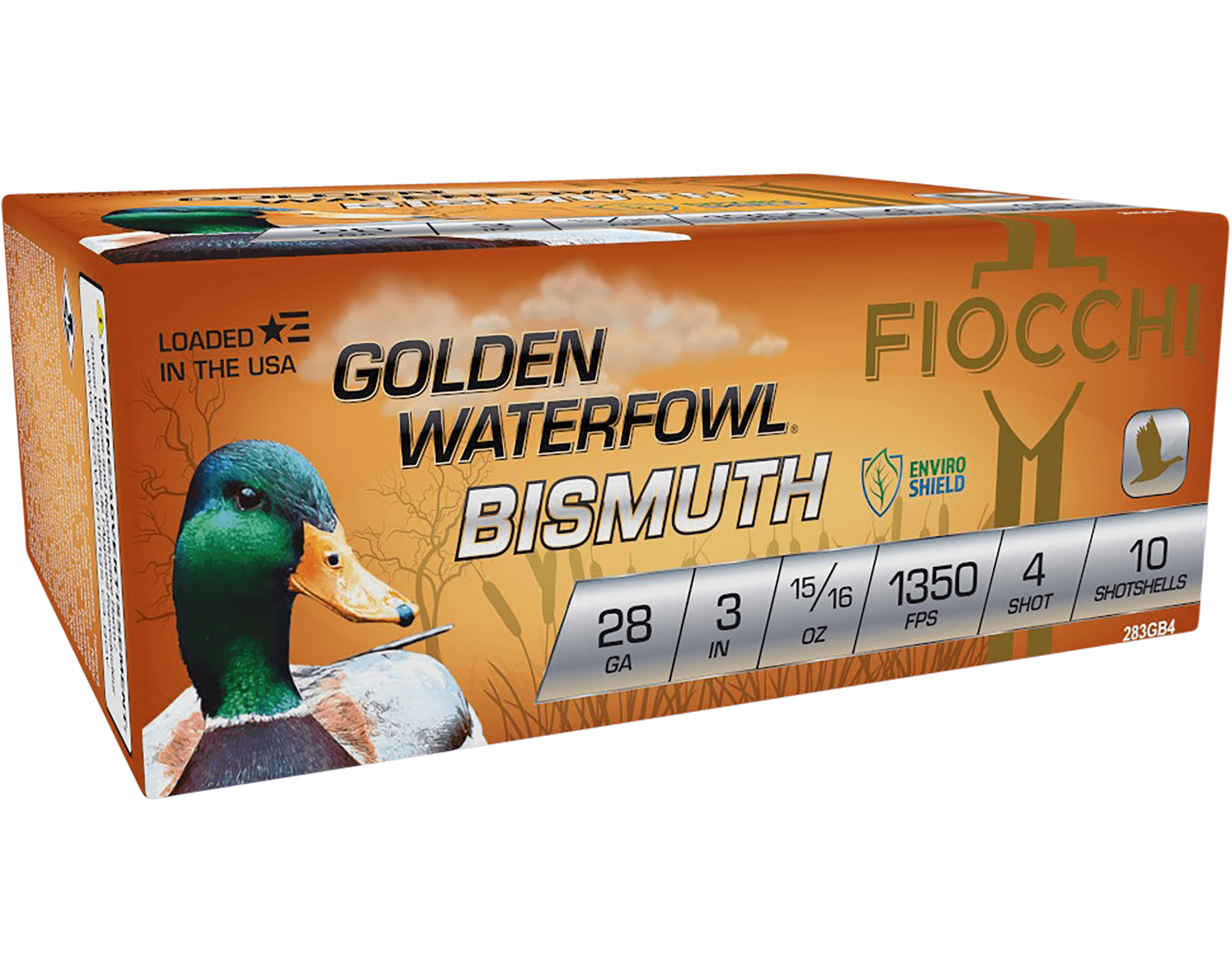 Fiocchi Golden Waterfowl Bismuth 28 Gauge Bismuth Shot 15/16 Ounce 10 Rounds