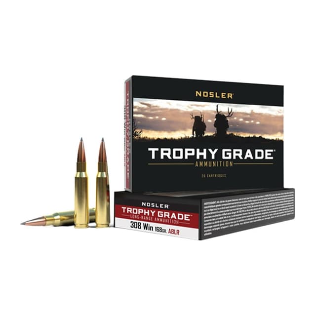 Nosler AccuBond Long Range 308 Winchester Spitzer 168 Grain 20 Rounds