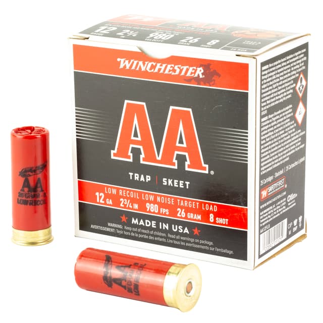 Winchester AA Low Recoil 12 Gauge Lead Shot 26 Gram 25 Rounds