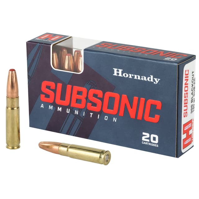 Hornady Subsonic Rifle Ammo 300 Blackout 190 gr. Sub-X 20 rd.