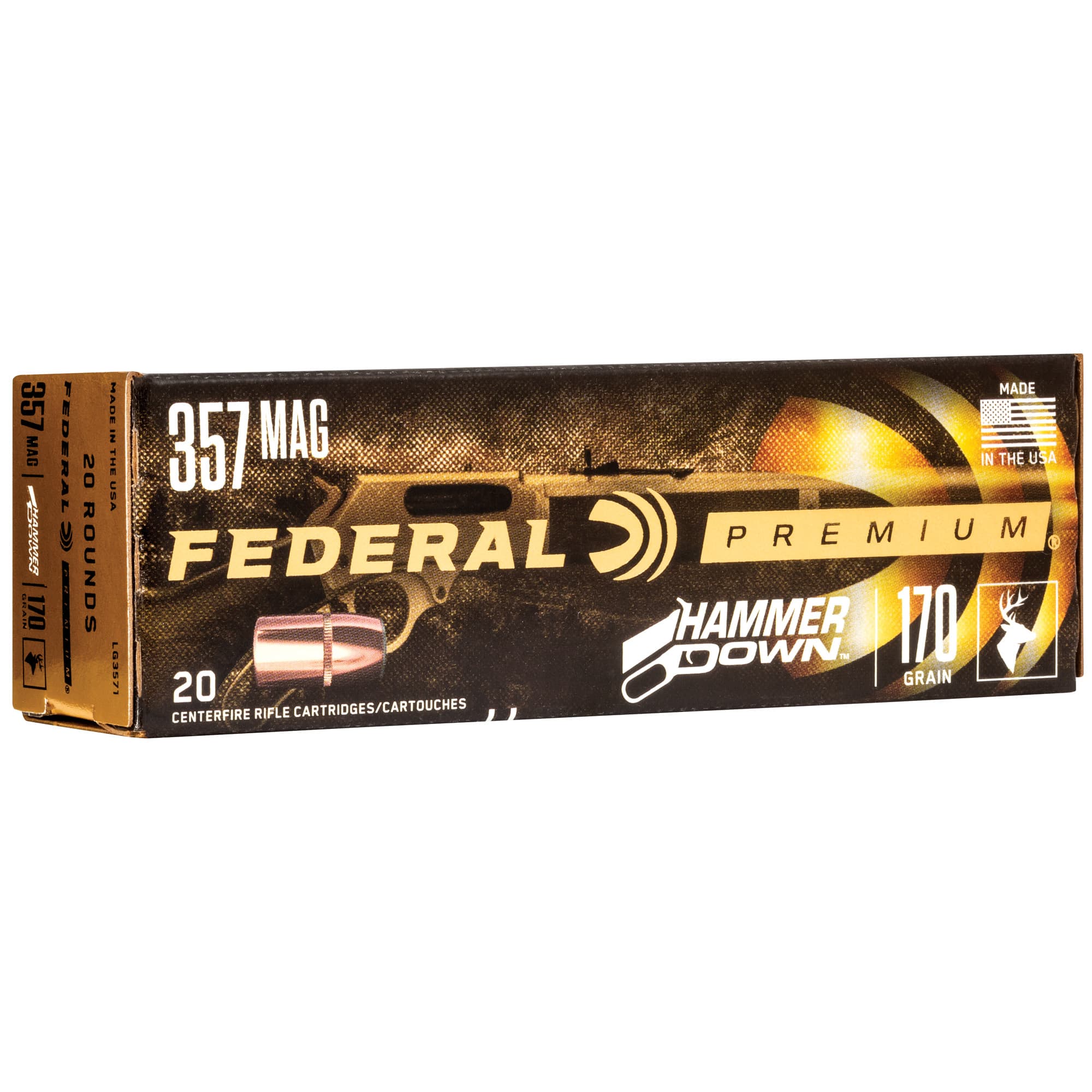 Federal HammerDown 357 Magnum Soft Point 170 Grain 20 Rounds
