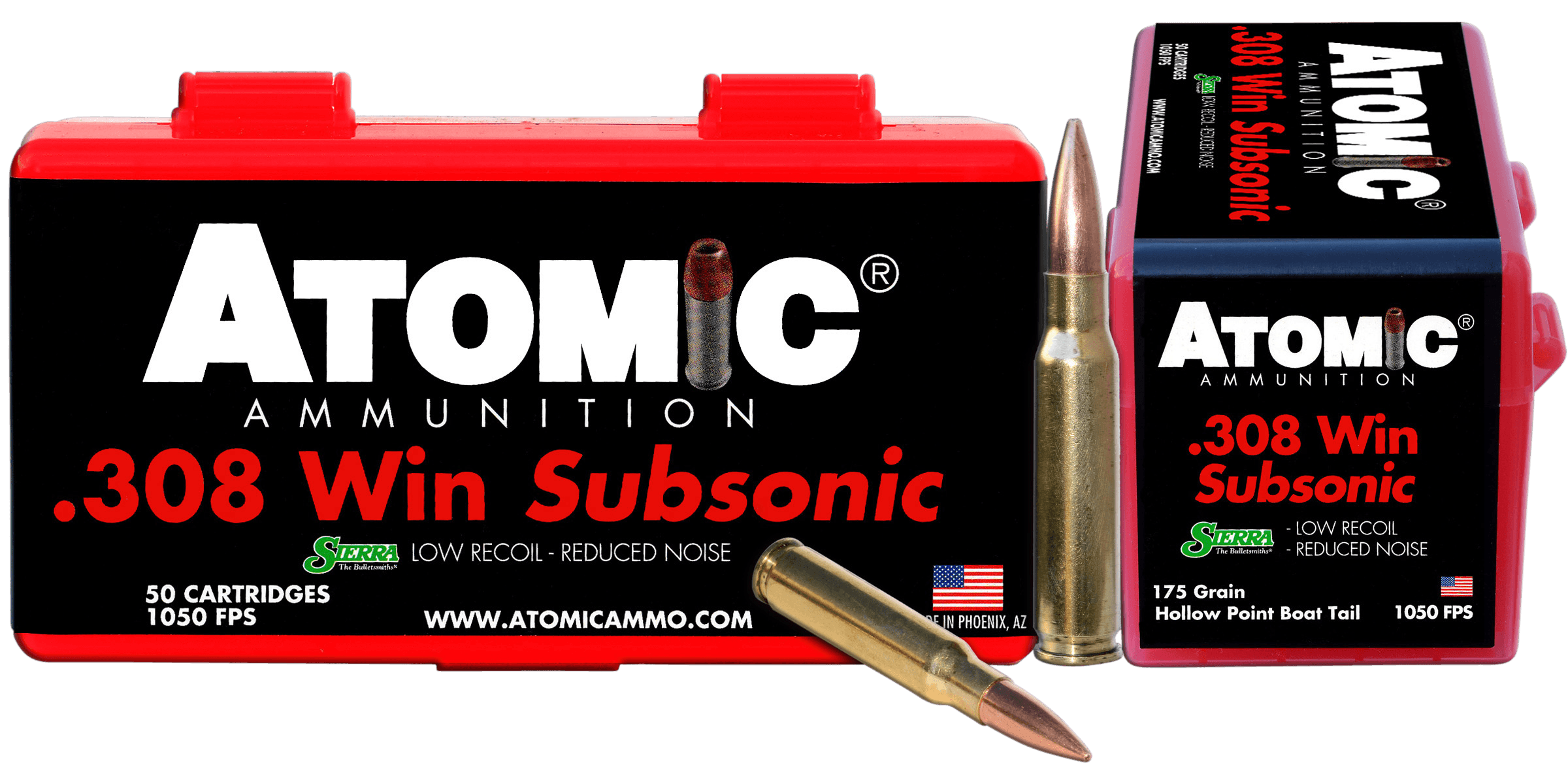 Atomic Ammunition 00430 Rifle Subsonic 308 Win 175 gr SubSonic 50 Rounds