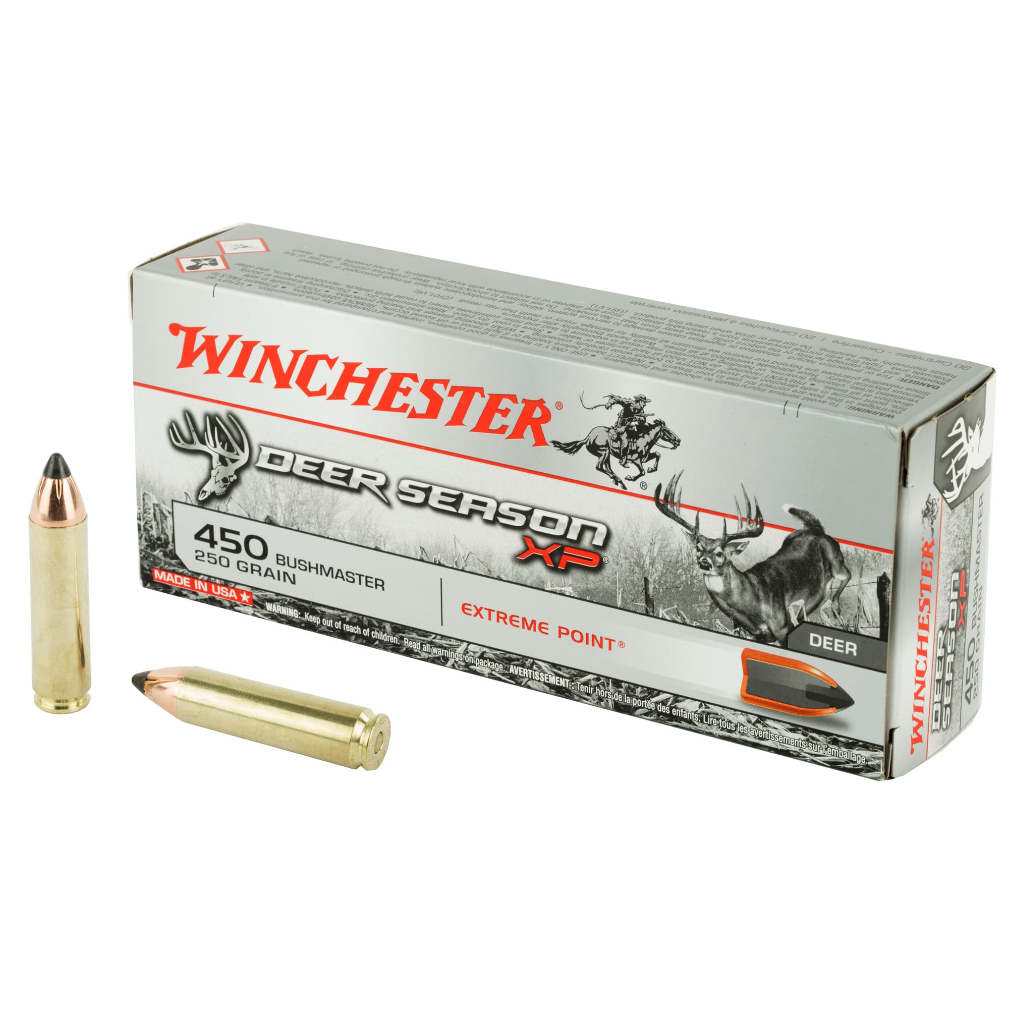 Winchester Deer Season XP 450 Bushmaster Extreme Point 250 Grain 20 Rounds