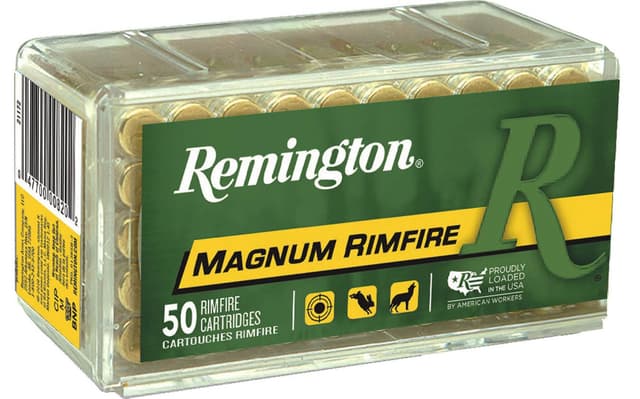 Remington Magnum Rimfire Ammo 22 Winchester Magnum Rimfire Jacketed Hollow Point 40 Grain 50 Rounds