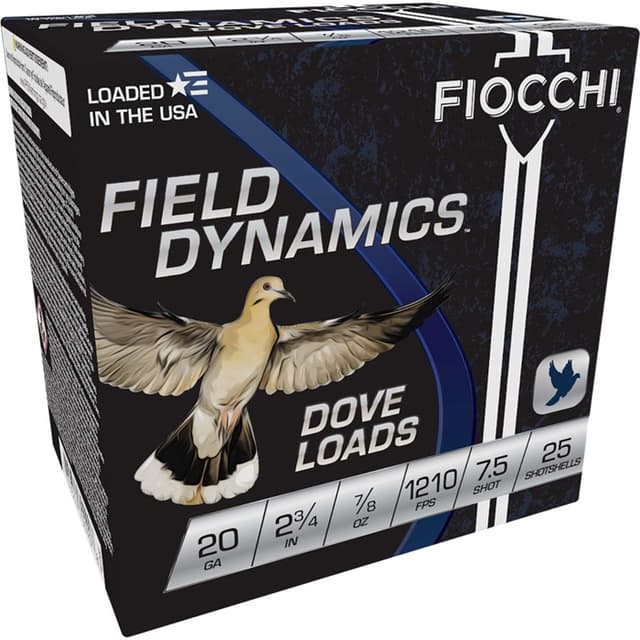 Fiocchi Dove & Target Loads 20 ga. 2.75 in. 7/8 oz. 7.5 Shot 25 rd.
