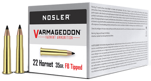 Nosler Varmageddon 22 Hornet Polymer Tip 35 Grain 50 Rounds
