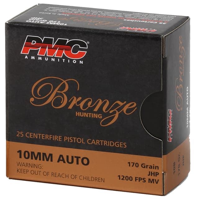 PMC Bronze 10mm Handgun Ammo - 170 Grain | JHP | 25rd Box