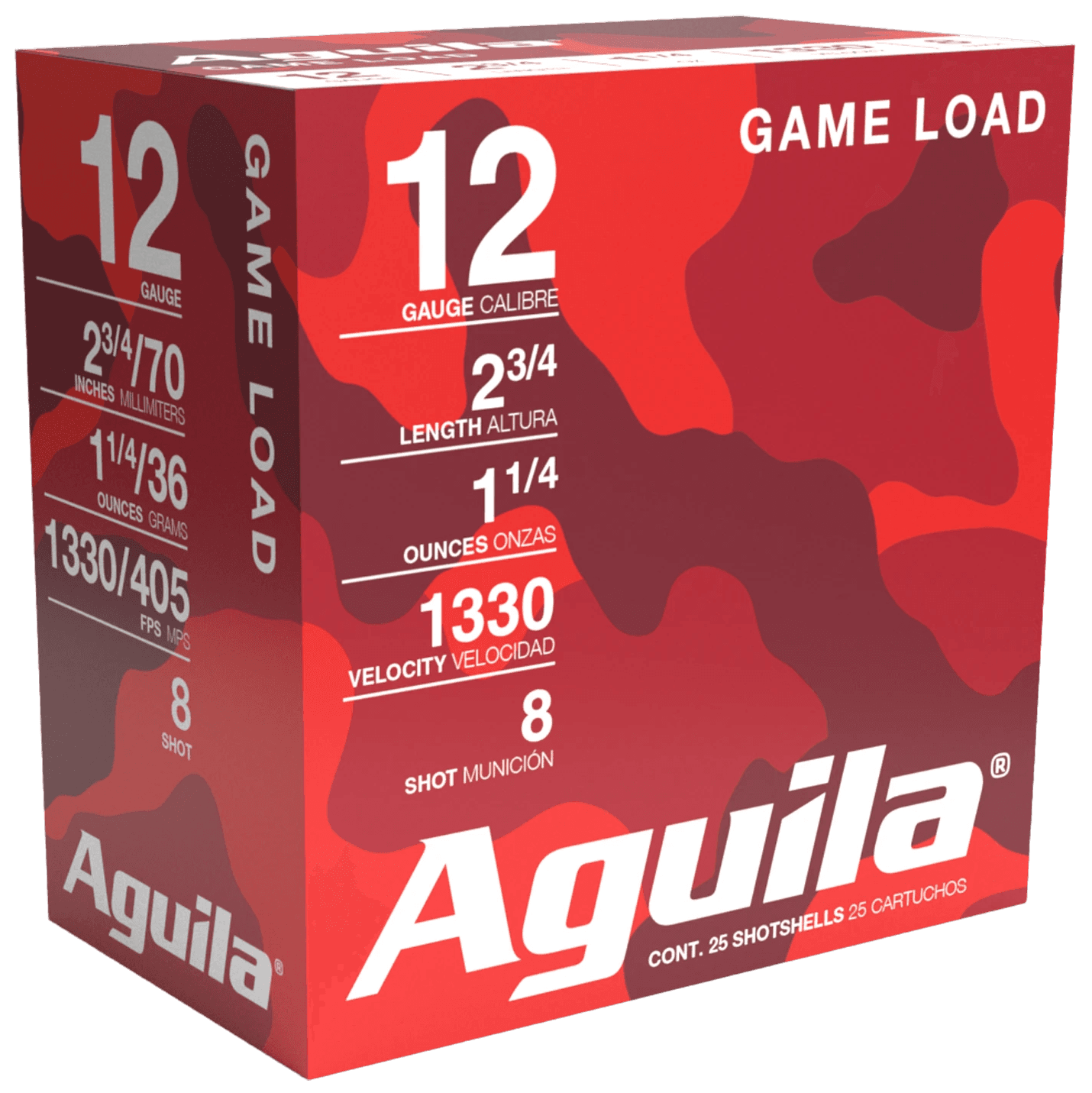 Aguila High Velocity Shotgun Game Load 12 Gauge 8 Shot 1 1/4 Ounce 25 Rounds