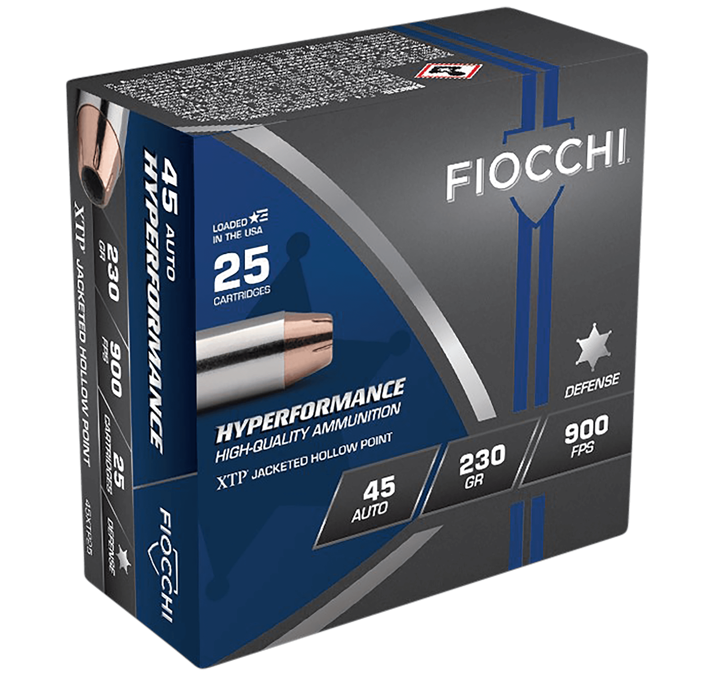 Fiocchi Hyperformance Defense 45 Acp Hollow Point 230 Grain 25 Rounds