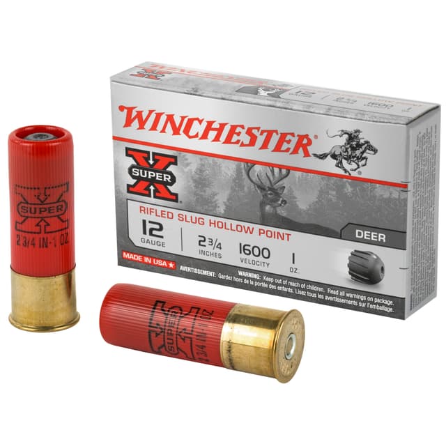 Winchester Super-X Rifled Slug Hollow Point 12 ga. 2.75 in. 1 oz. Hollow Point Slug 5 rd.