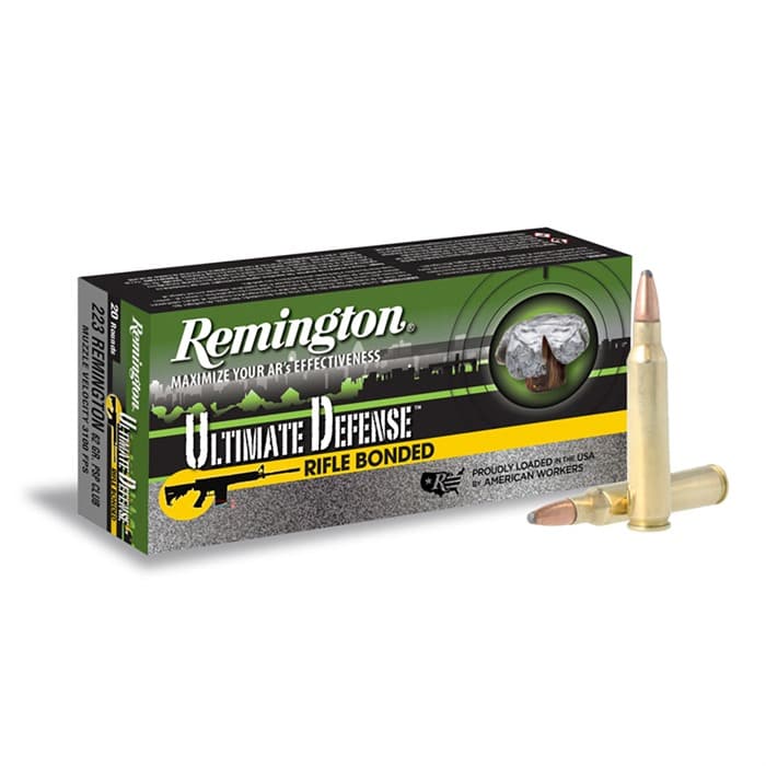 Remington Ultimate Defense 223 Remington Core-Lokt Ultra Bonded PSP 62 Grain 20 Rounds