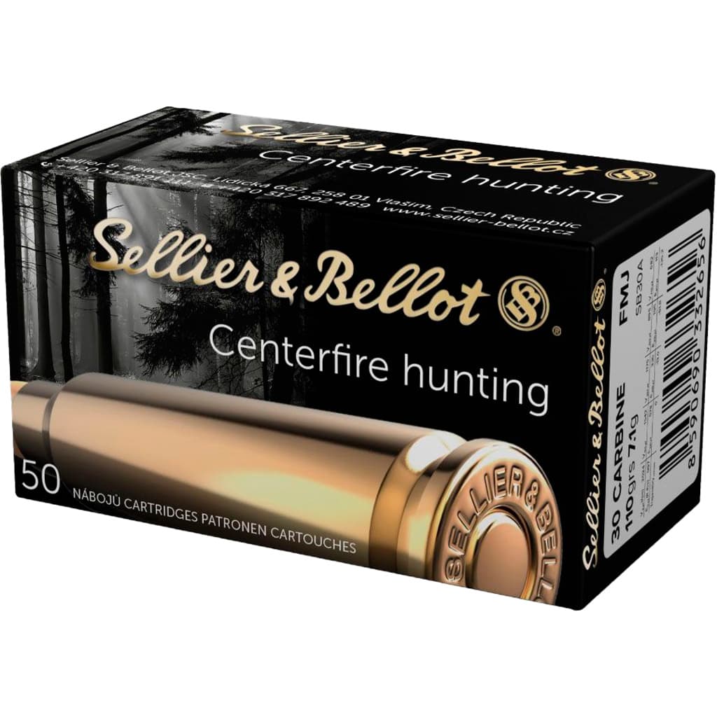 Sellier & Bellot Rifle Ammo 30 Carbine 110 FMJ 50 rd.