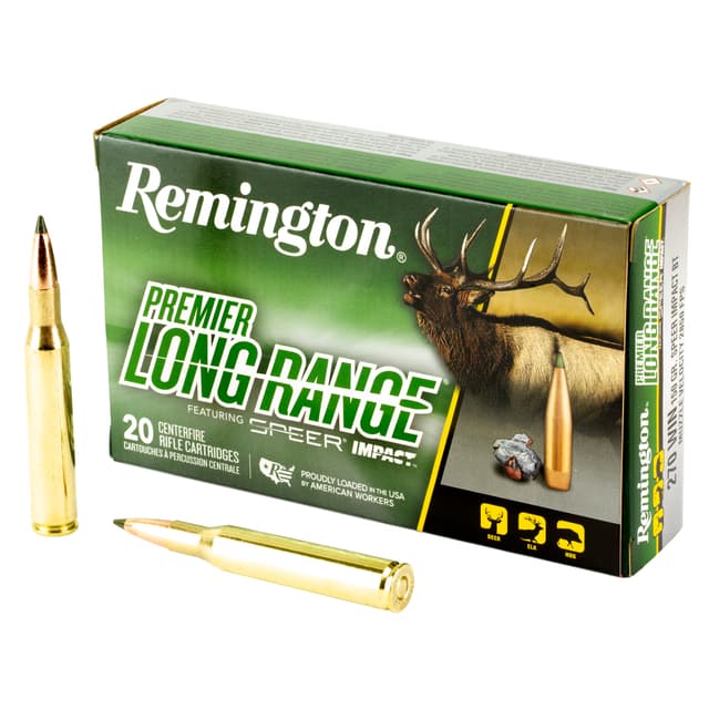 Remington Premier Rifle Ammo 270 Winchester Speer Impact 150 Grain 20 Rounds