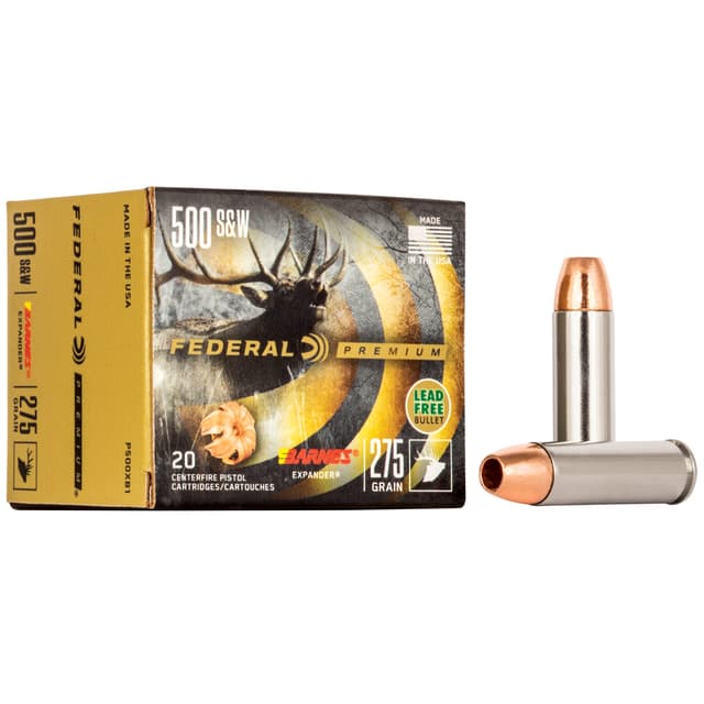 Federal Premium 500 S&W Magnum Barnes Expander 275 Grain 20 Rounds