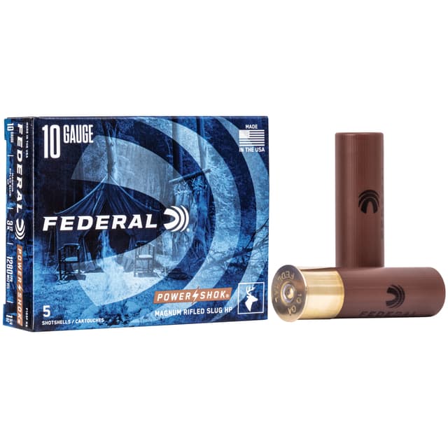 Federal Power-Shok 10 Gauge High Power Rifled Slug 1 3/4 Grain 5 Rounds
