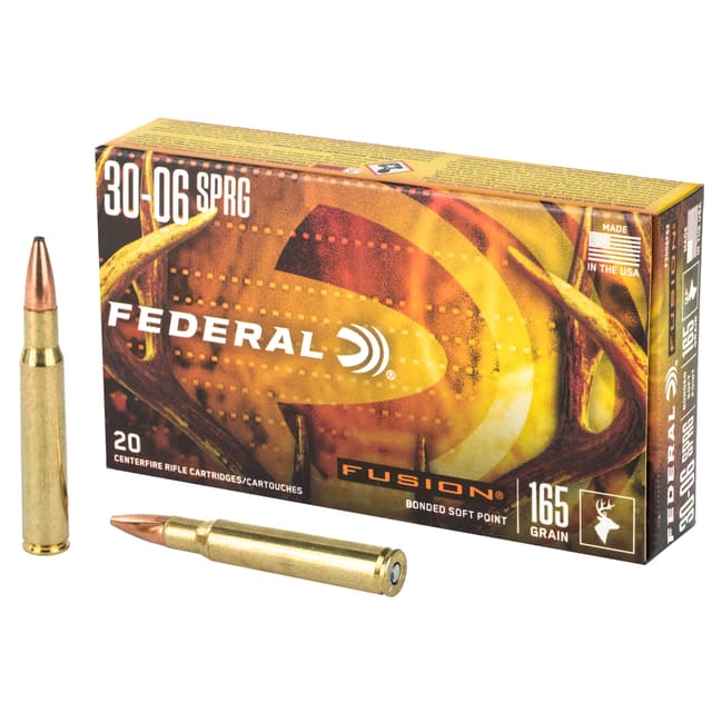 Federal Fusion Rifle Ammo 30-06 Springfield 165 gr. Fusion Soft Point 20 rd.