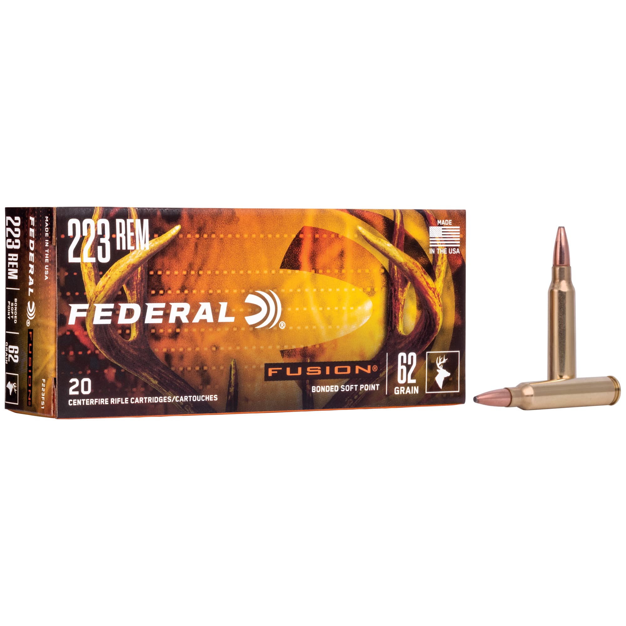 Federal Fusion 223 Remington Fusion 62 Grain 20 Rounds