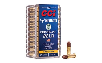 CCI Copper-22 22 Long Rifle Copper Hollow Point 21 Grain 50 Rounds