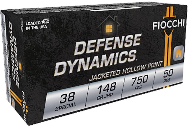 Fiocchi, Defense, 38 Special, Jacketed Hollow Point, 148 Grain, 50 Rounds