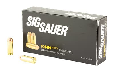 Sig Sauer Elite Ball 10mm Auto Full Metal Jacket 180 Grain 50 Rounds