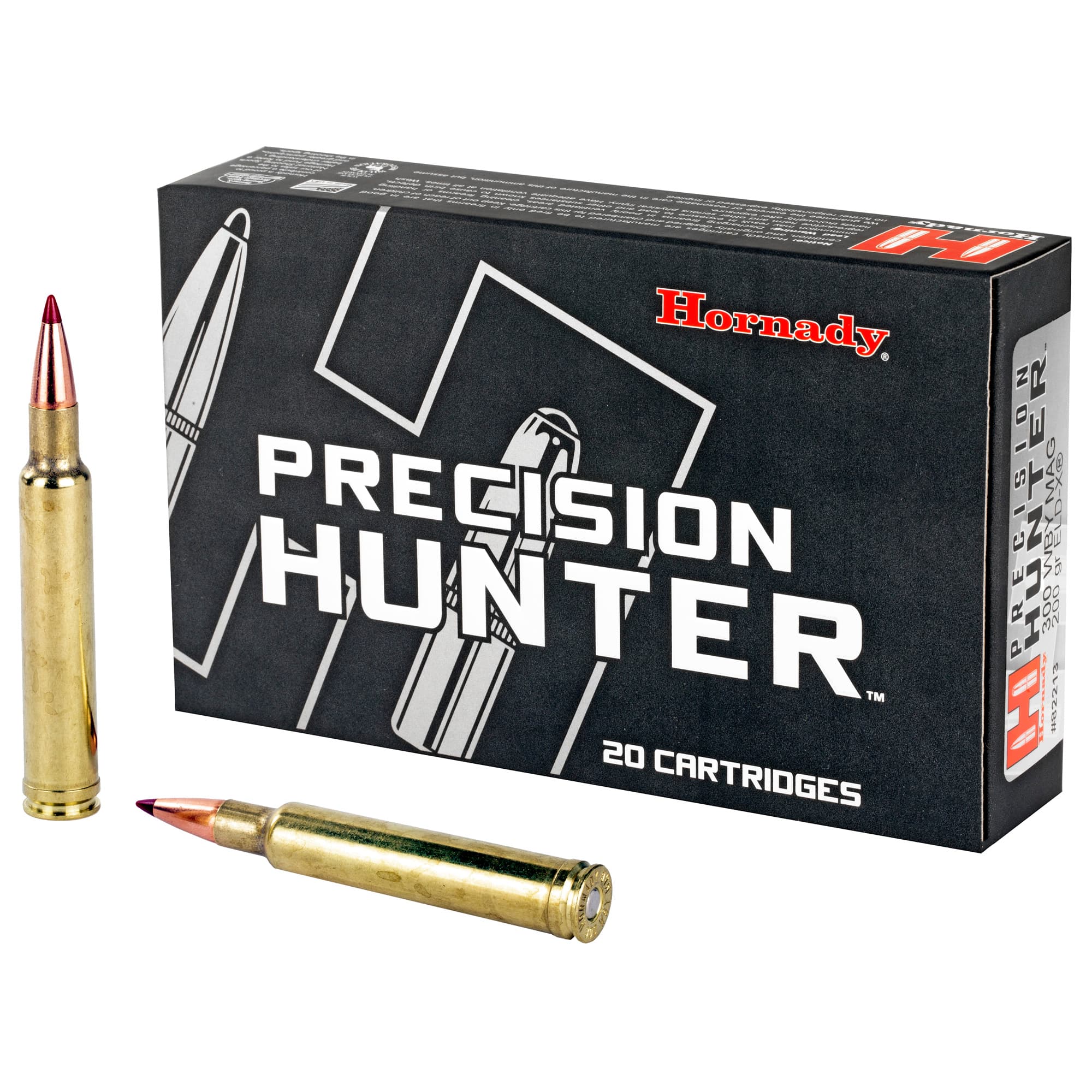 Hornady Precision Hunter, 300 Weatherby Magnum, Eld-x Bullet, 200 Grain, 20 Rounds