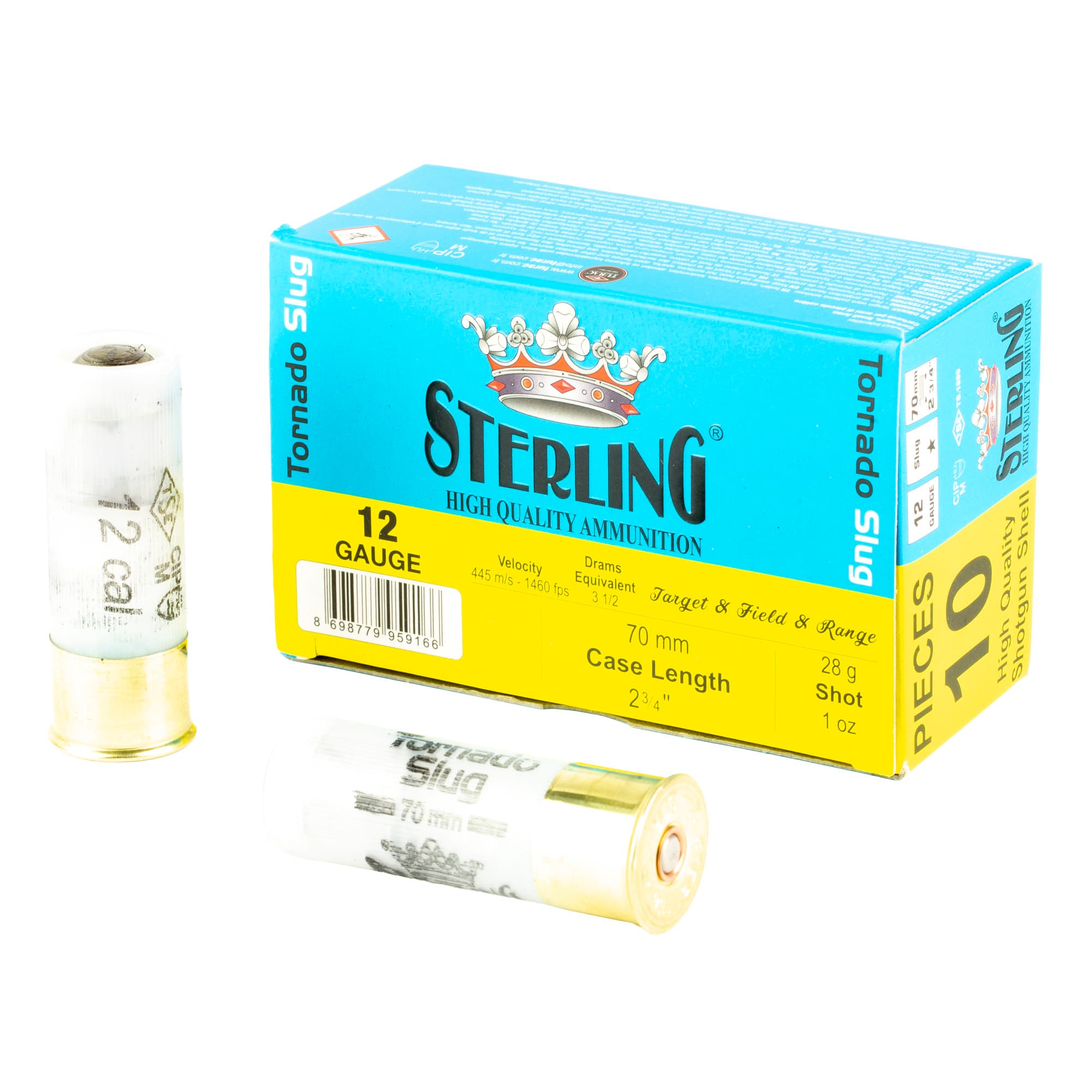 Sterling 12 Gauge Shotgun Ammo - Tornado Slug | 1,470 fps | 2.75 inch | 10rd Box