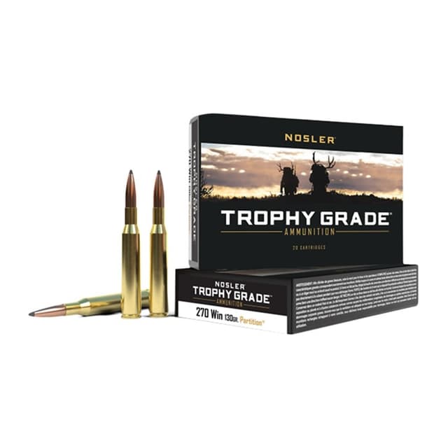 Nosler Trophy Grade 270 Winchester Partition 130 Grain 20 Rounds