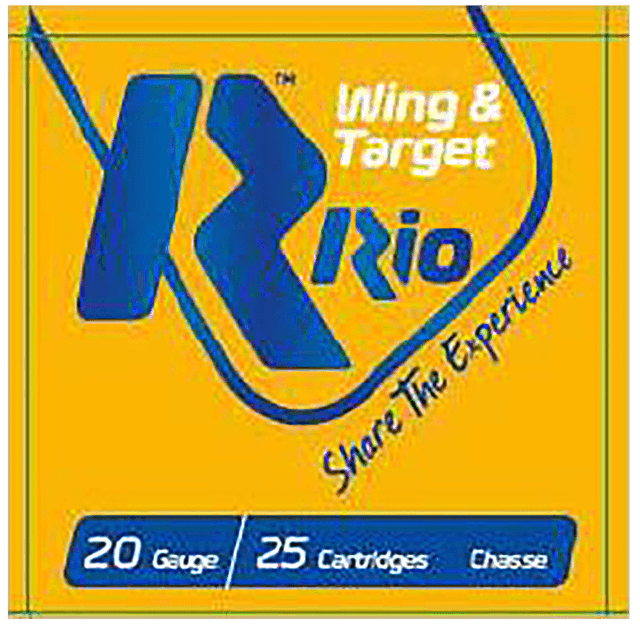 Rio Ammunition WT2075 Wing & Target  20Gauge 2.75" 7/8oz 7.5Shot 25 Rounds