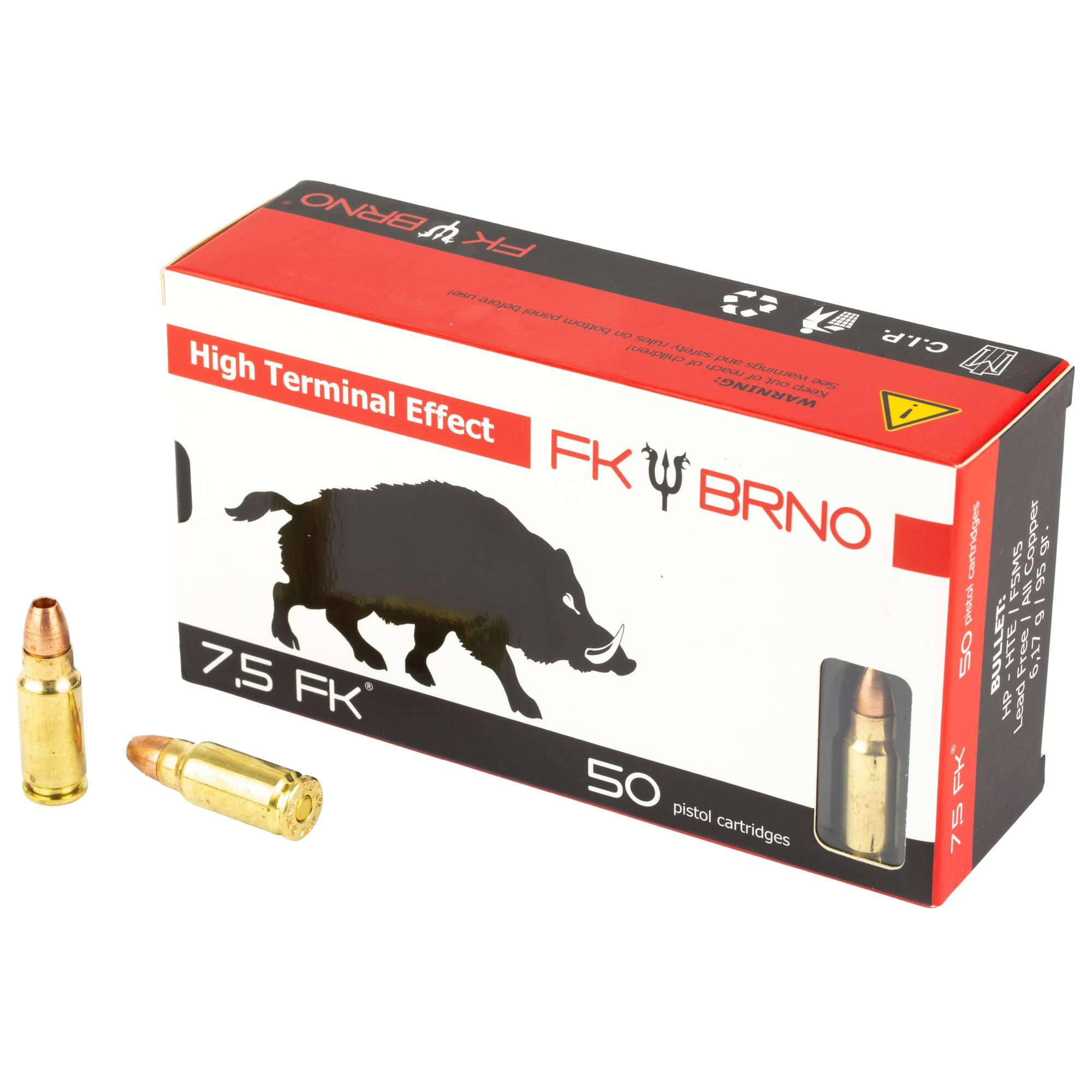 FK Brno US FKAMMOF550 F5  7.5FK 95gr Copper Hollow Point 50 Rounds