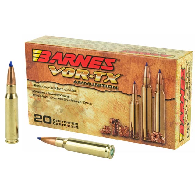 Barnes Bullets VOR-TX 308 Winchester TTSX Boat Tail 168 Grain 20 Rounds