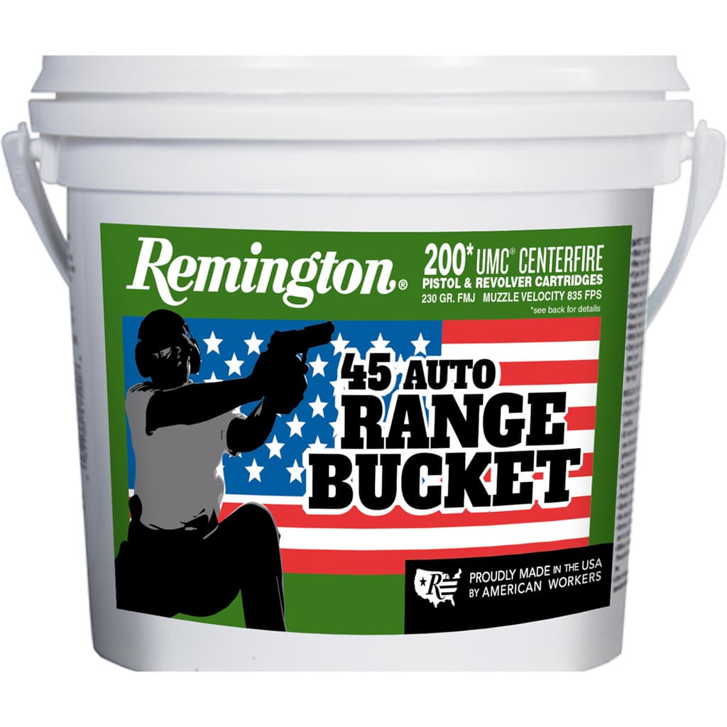 Remington Range Bucket UMC 45 ACP Full Metal Jacket 230 Grain 200 Rounds