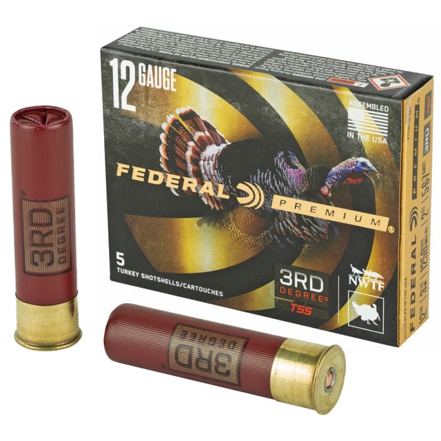 Federal Third Degree Turkey Load, 12 Gauge, Turkey Load, 2 oz, 5 Rounds