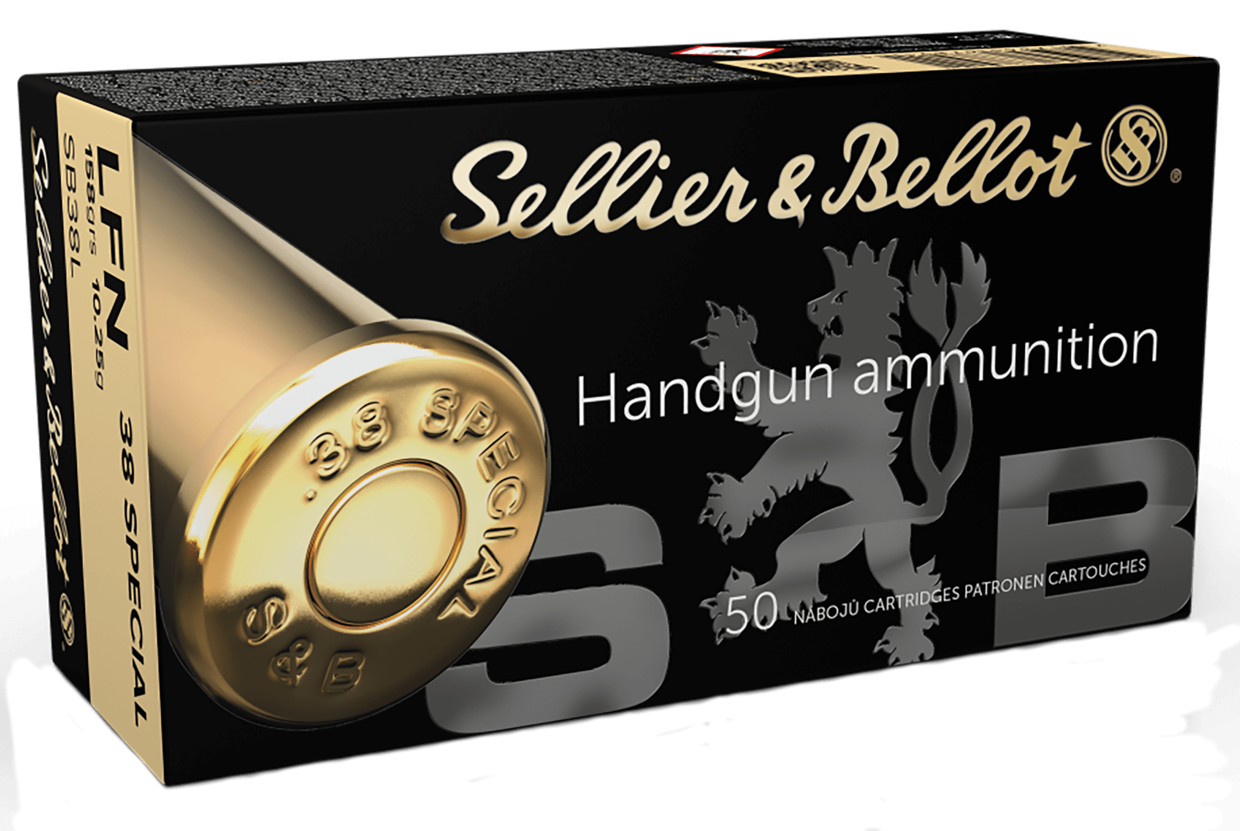 Sellier & Bellot SB38L 38 Special Lead Flat Nose 158 Grain 50 Rounds