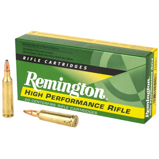 Remington High Performance 22-250 Remington Pointed Soft Point 55 Grain 20 Rounds