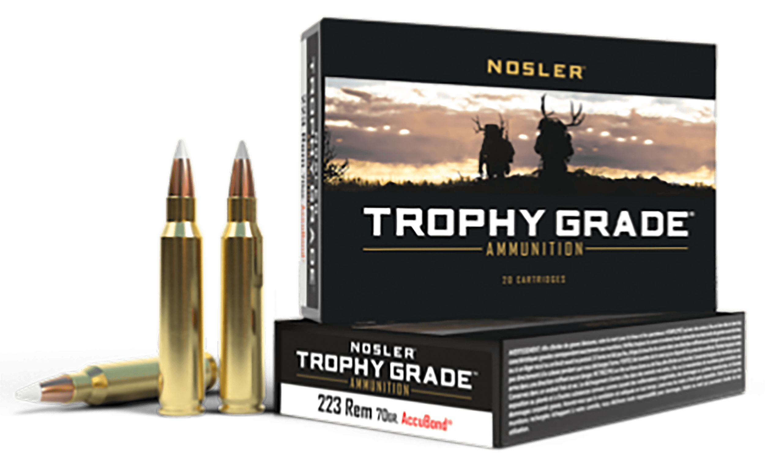 Nosler AccuBond 223 Remington Soft Point 70 Grain 20 Rounds