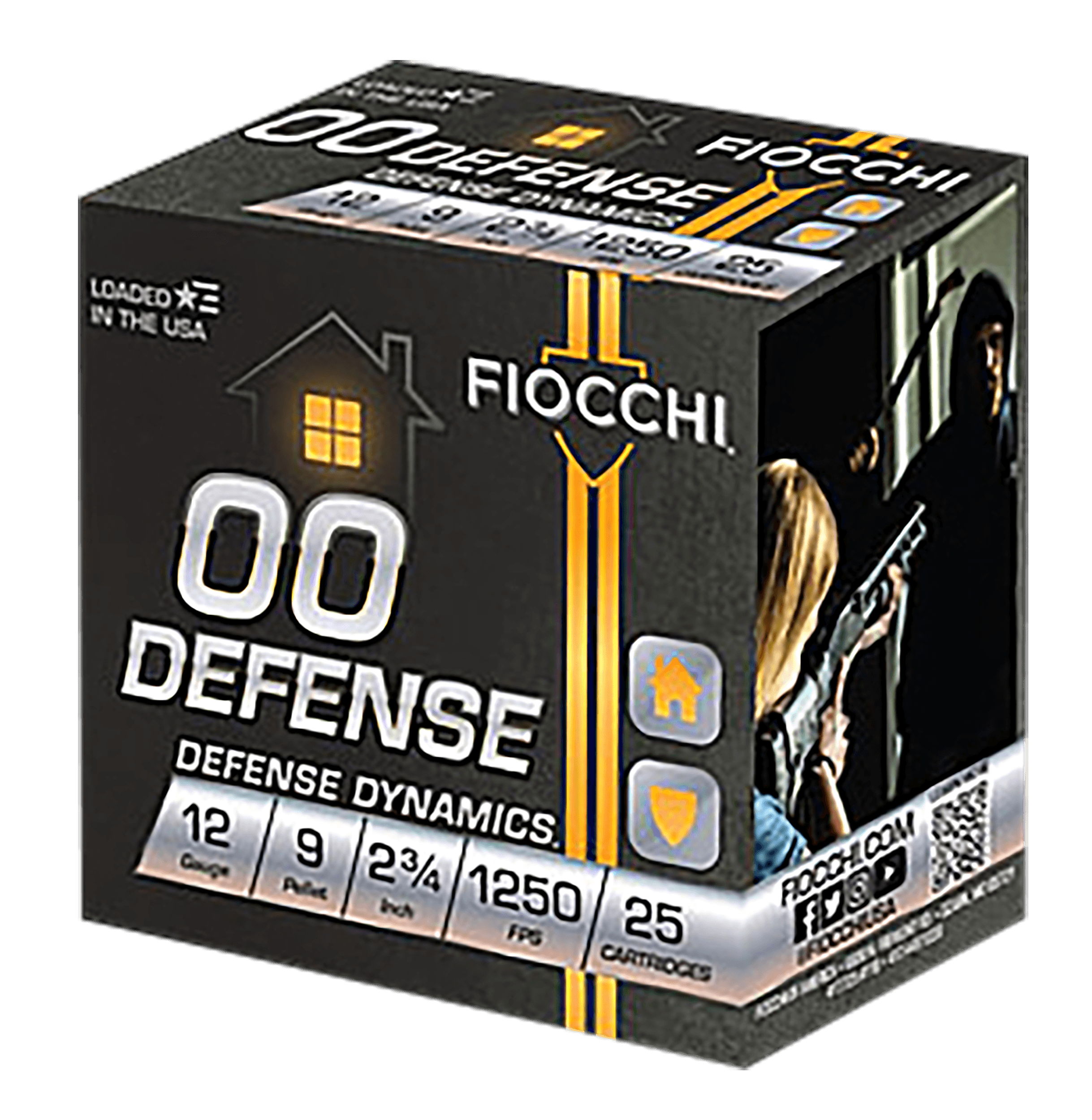 Fiocchi Defense Dynamics 12 Gauge 00 Buckshot N/A 25 Rounds