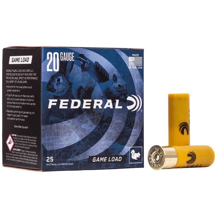 Federal Game-Shok 20 Gauge Shotshell 7.5 Shot 7/8 Ounce 25 Rounds