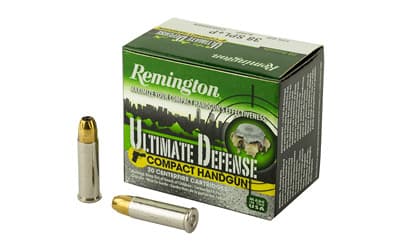 Remington Ultimate Defense 38 Special Jacketed Hollow Point 125 Grain 20 Rounds