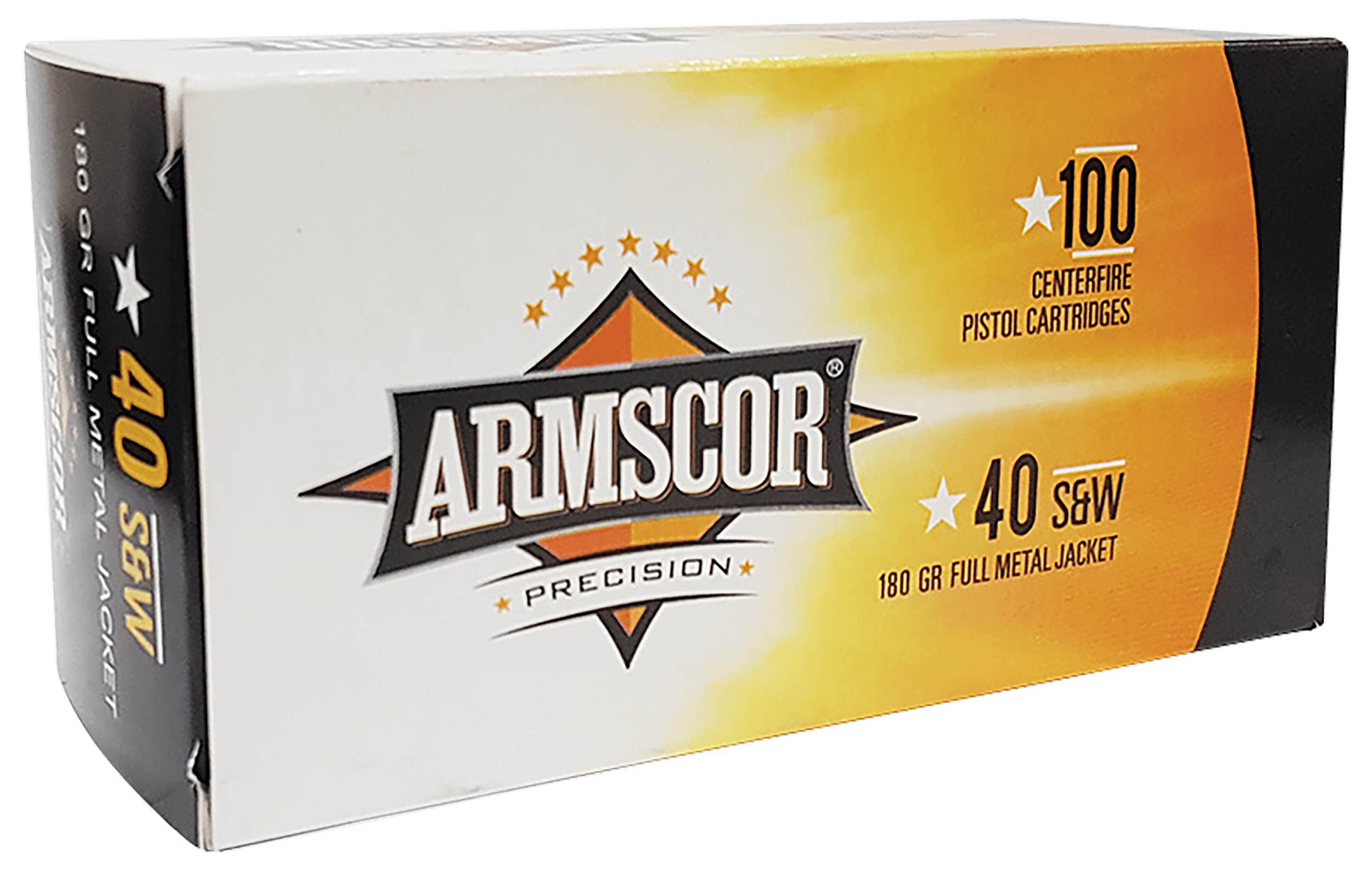 Armscor Range Value Pack 40 S&W Full Metal Jacket 180 Grain 100 Rounds
