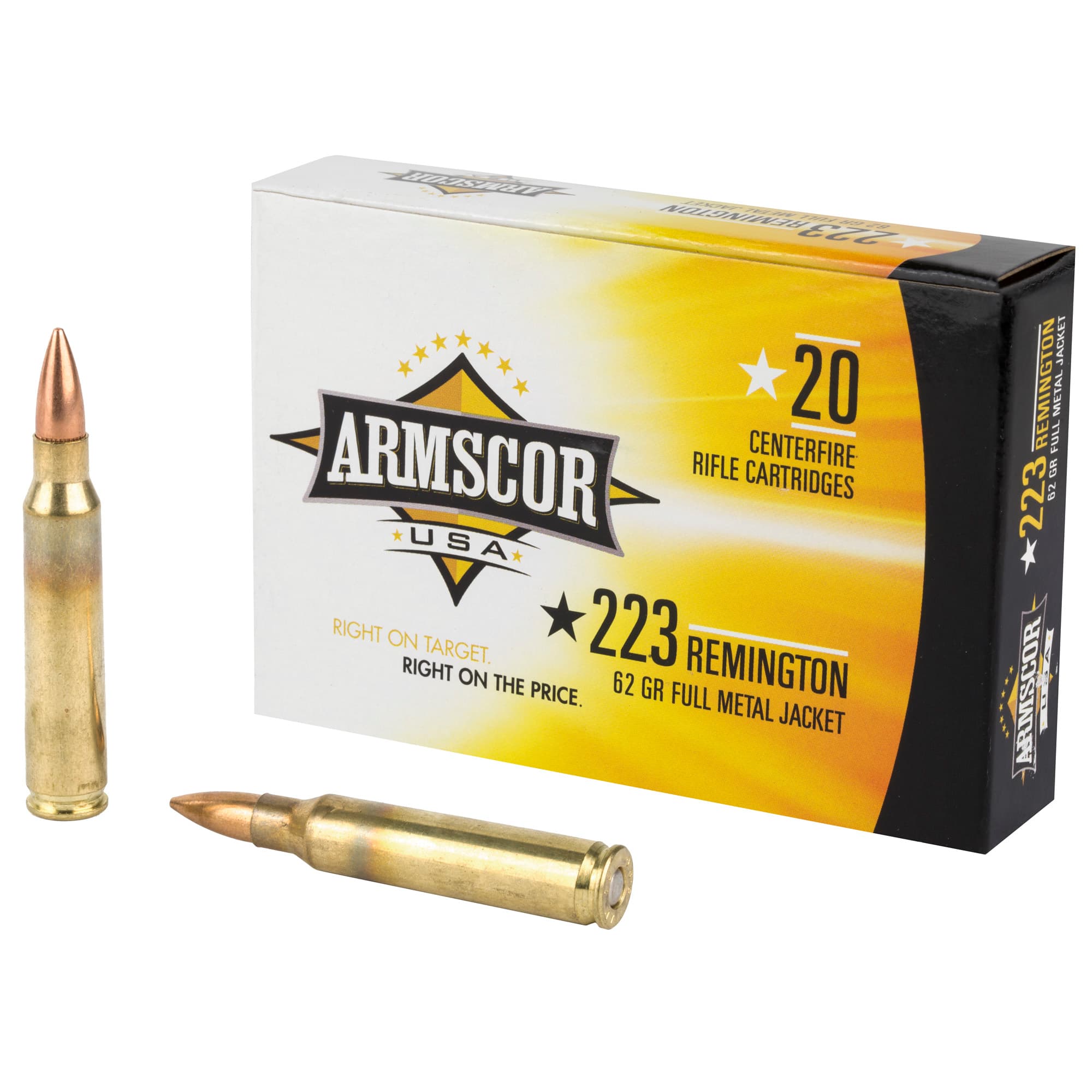 Armscor Range Rifle Ammo 223 Remington FMJ 62 Grain 20 Rounds