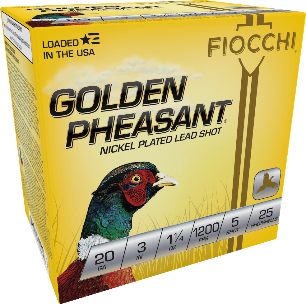 Fiocchi Golden Pheasant Extrema 20 Gauge Shot 1-1/4 oz 5 Shot 25 Rounds