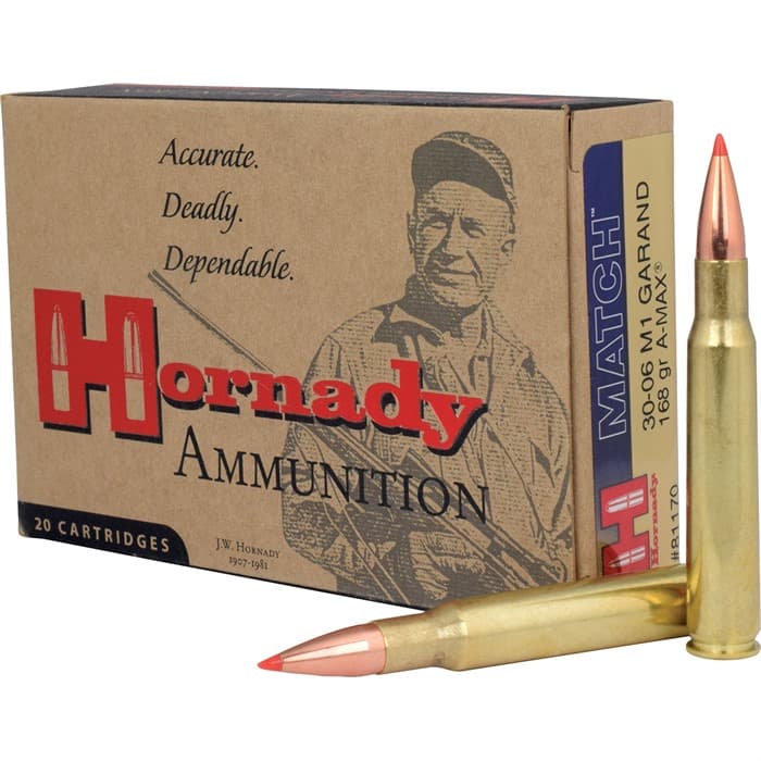Hornady 81171 Vintage Match ELD M1 Garand 30-06Springfield 168gr Extremely Low Drag Match 20 Rounds