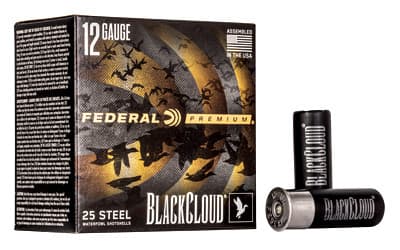 Federal Premium Black Cloud 12 Gauge Shotgun Ammo 1 1/8 Ounce 3 Shot 25 Rounds