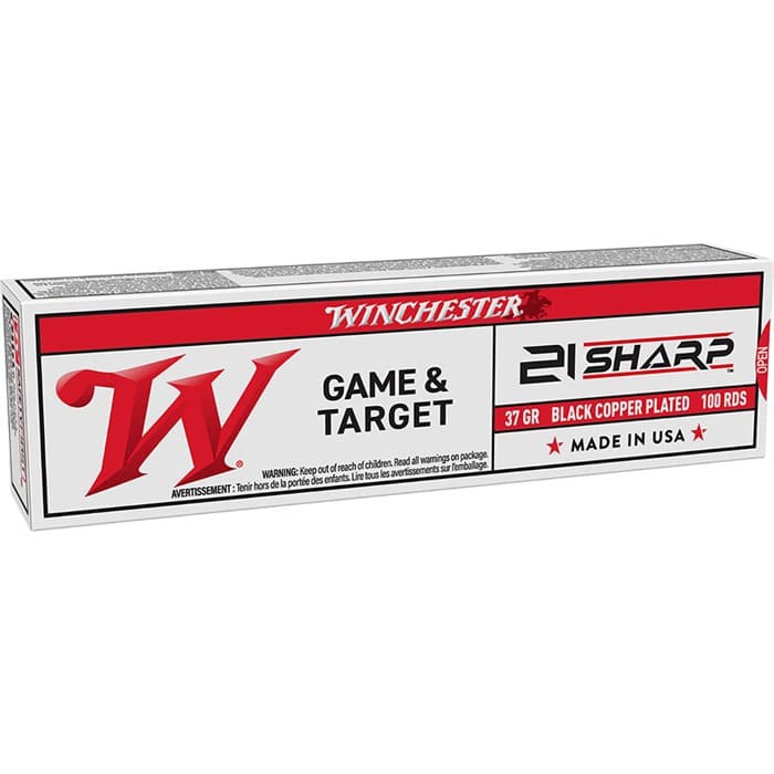 Winchester Game & Target 21 Sharp Copper Plated Lead 37 Grain 100 Rounds