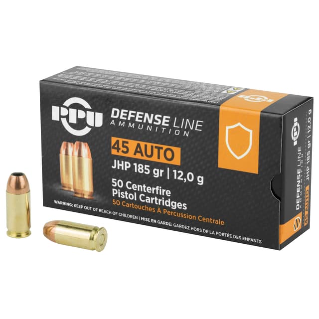 Prvi Partisan PPD45 45 ACP Jacketed Hollow Point 185 Grain 50 Rounds