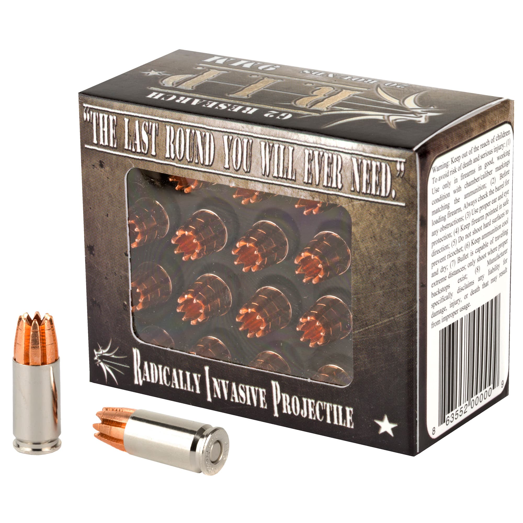 G2 Research G00000 R.I.P 9mmLuger 92gr Fracturing Hollow Point 20 Per Box/25 Case